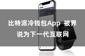 比特派冷钱包App  被界说为下一代互联网
