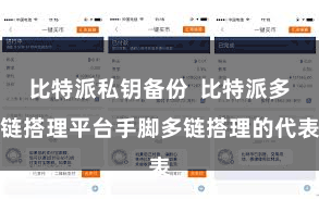 比特派私钥备份  比特派多链搭理平台手脚多链搭理的代表